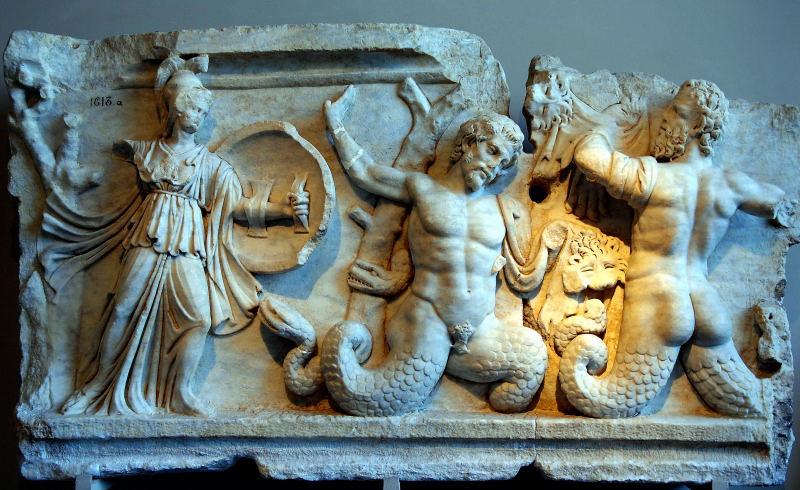 850-伊斯坦堡-考古博物館-雅典娜大戰人頭蛇身巨怪