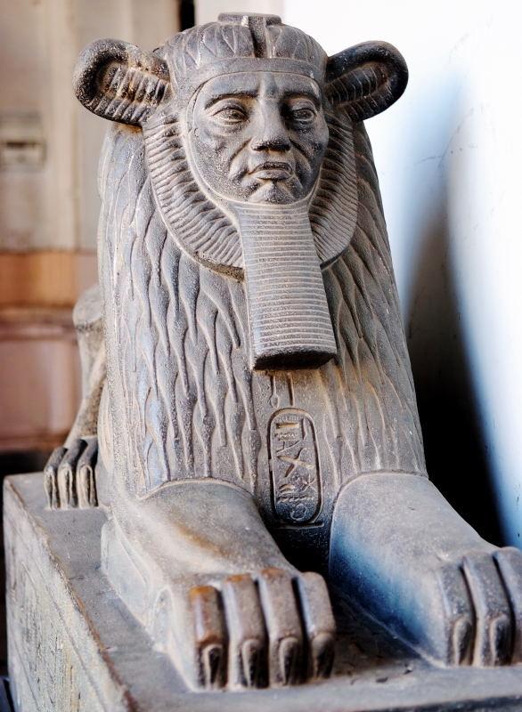 1178-印度博物館-埃及古文物-獅身人面神
