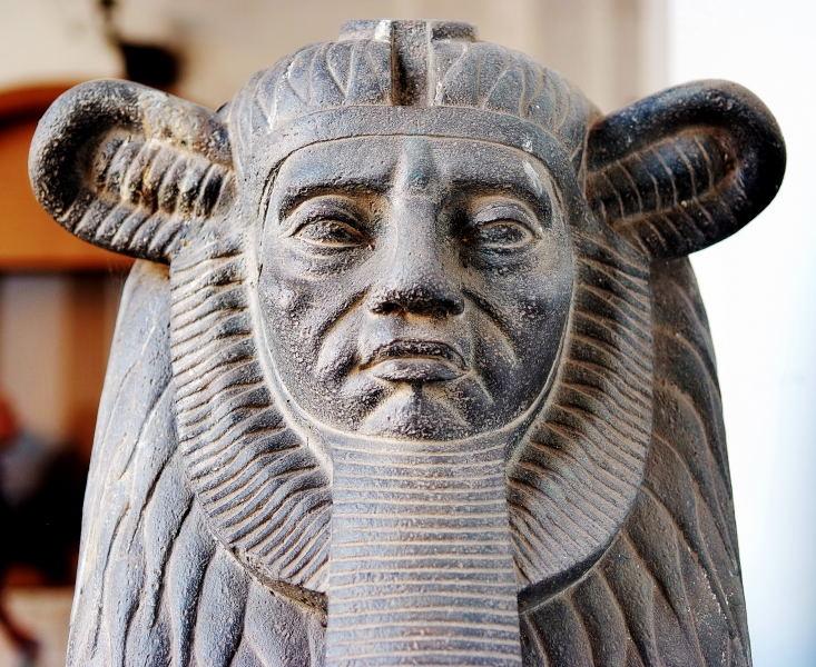 1179-印度博物館-埃及古文物-獅身人面神