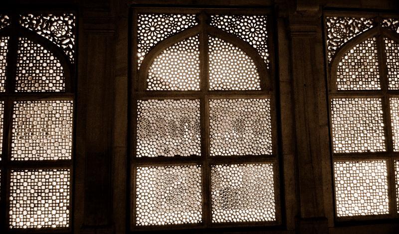 6025-法特普希克里城-沙利姆.奇斯蒂陵墓-內室格子窗.JPG