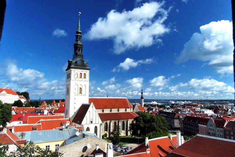 29-愛沙尼亞-窺視廚房塔-從窗台鳥瞰聖尼古拉教堂