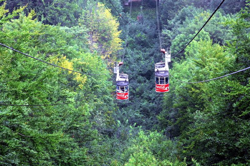 2000-布拉索夫的登山纜車行進中往山下拍