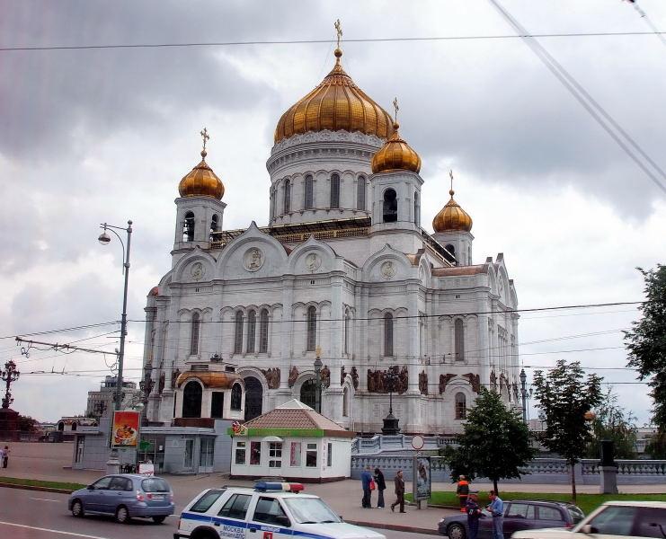 7233-車拍-莫斯科街景-救世主基督大教堂.JPG