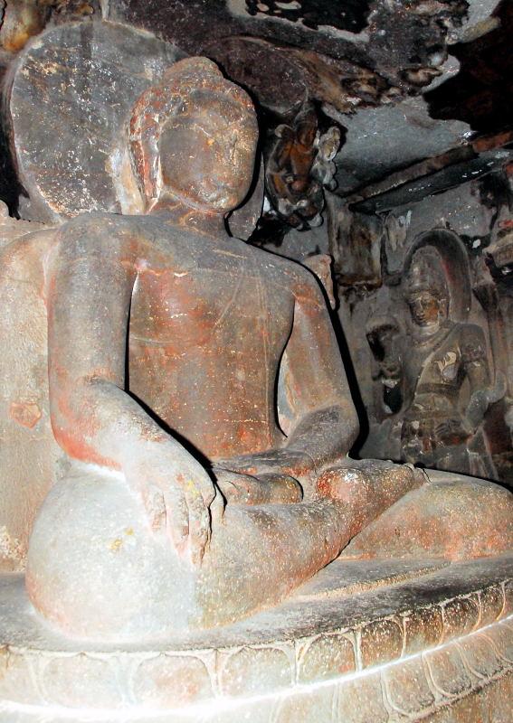 1875-愛羅拉石窟-佛教區-12號洞窟-大雄寶殿釋迦摩尼神