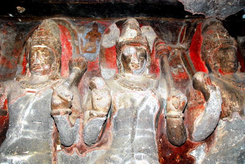 1881-愛羅拉石窟-佛教區-12號洞窟-大雄寶殿內部眾神