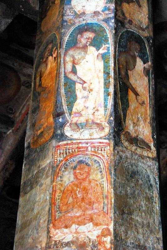 3015--阿姜塔石窟-10號洞窟石柱壁畫(西元前2世紀).JPG
